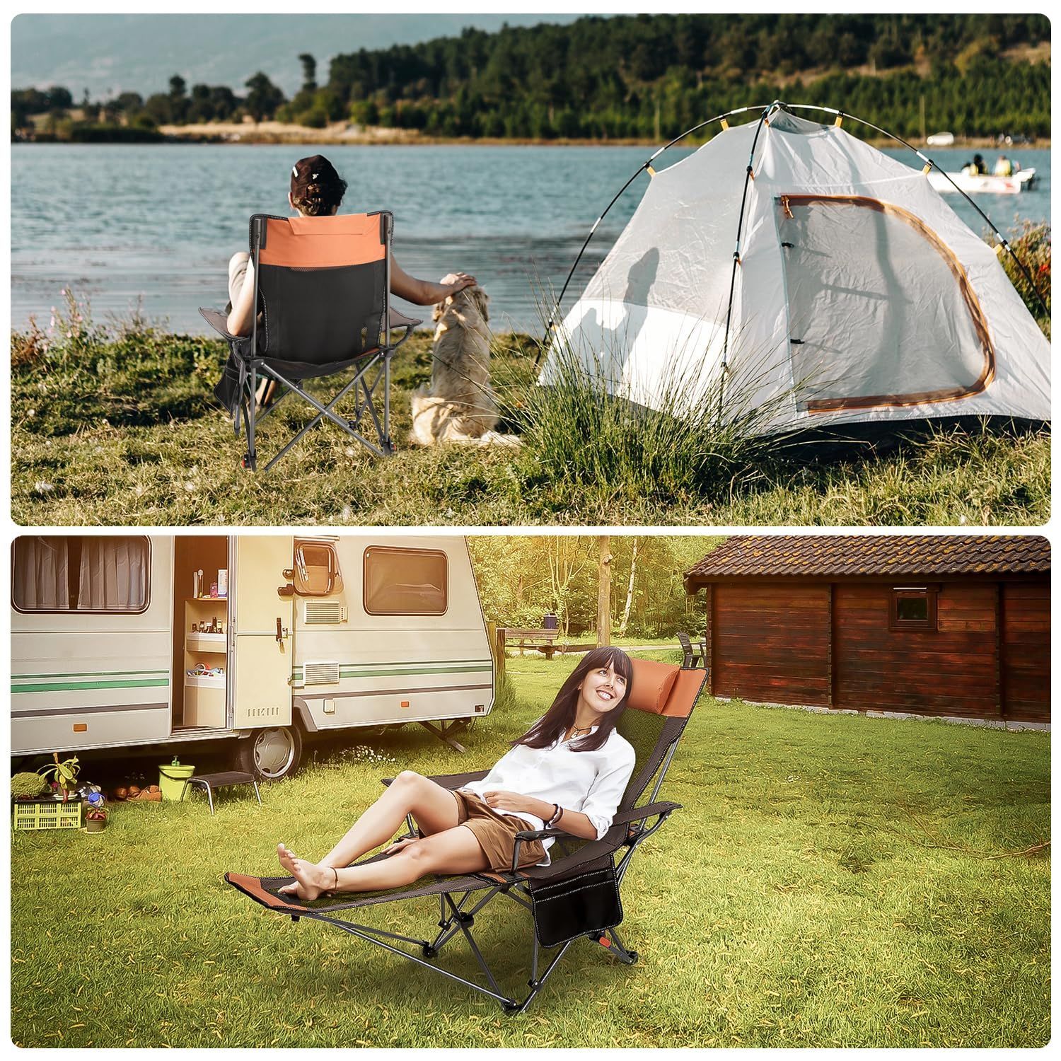 サンラウンジャー折りたたみ式リクライニングチェアオフィスランチ