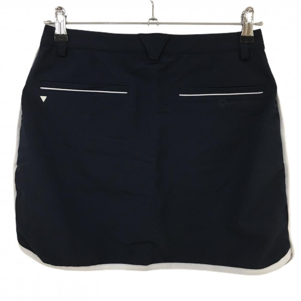 超美品】テーラーメイド ストレッチスカート ネイビー×白 内側インナー