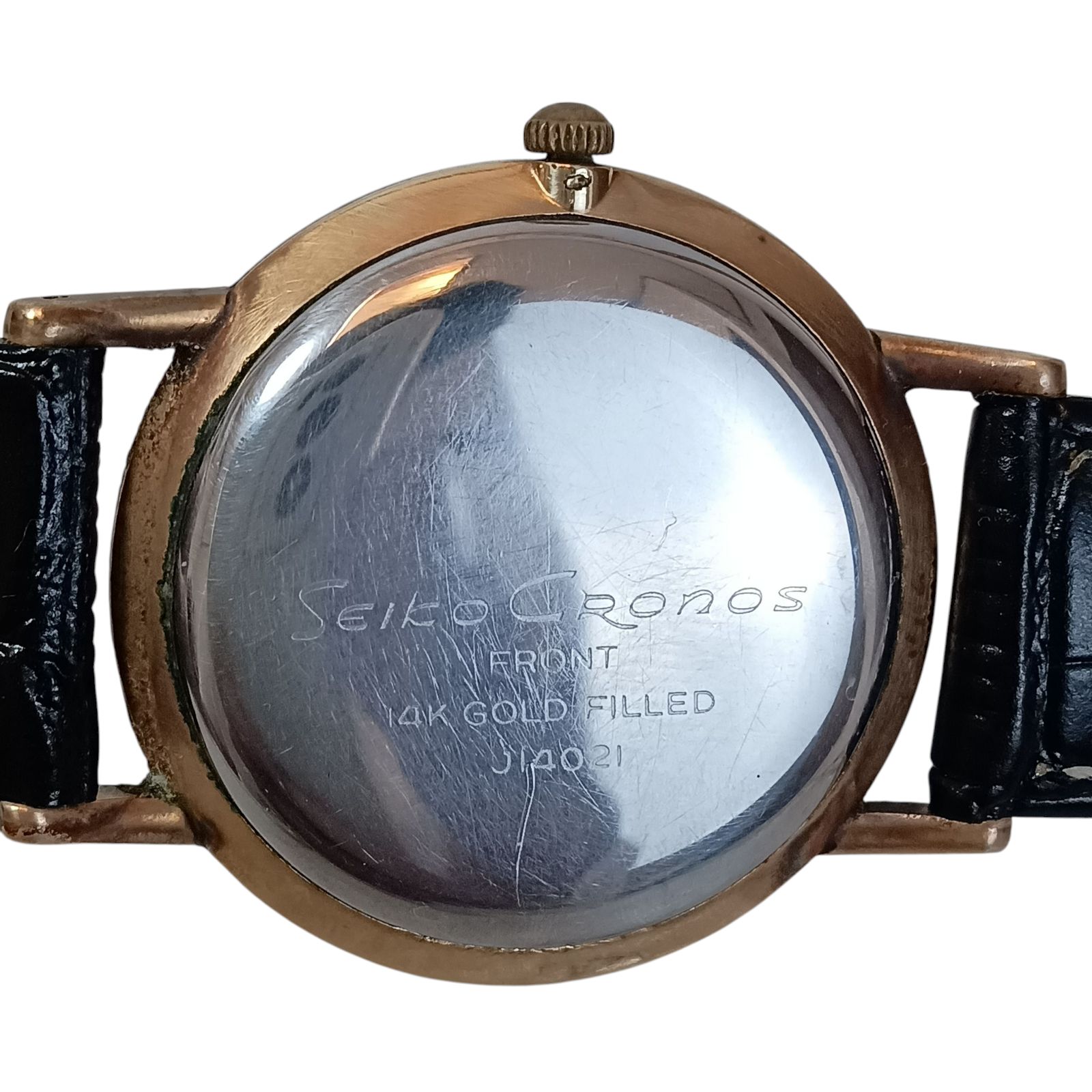 SEIKO CRONOS J14021 メンズ 手巻き時計 14k 21石 JA-1887| セイコー クロノス J14021 14KGF/金張り 23石