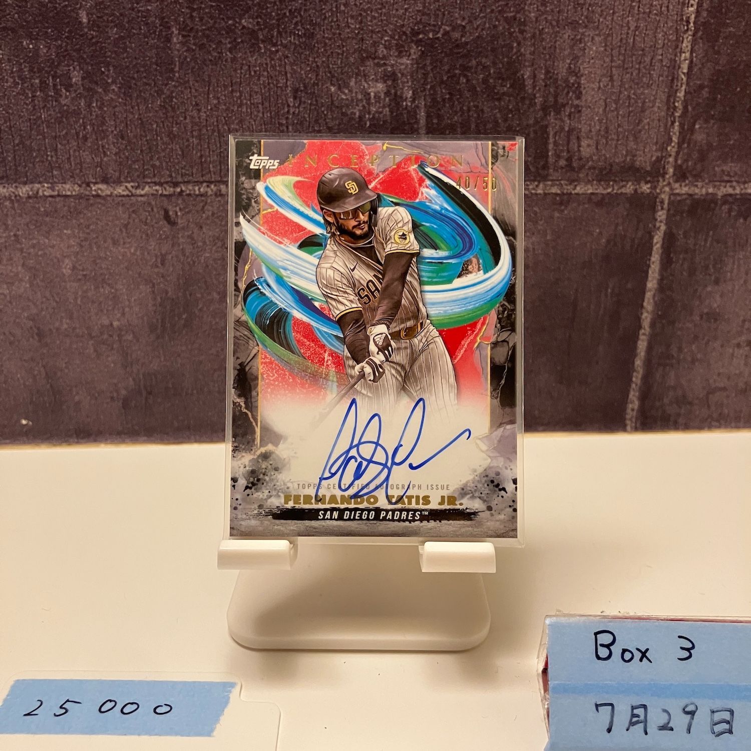 2023 Topps Inception Fernando Tatis Jr. 40/50 直筆サイン San