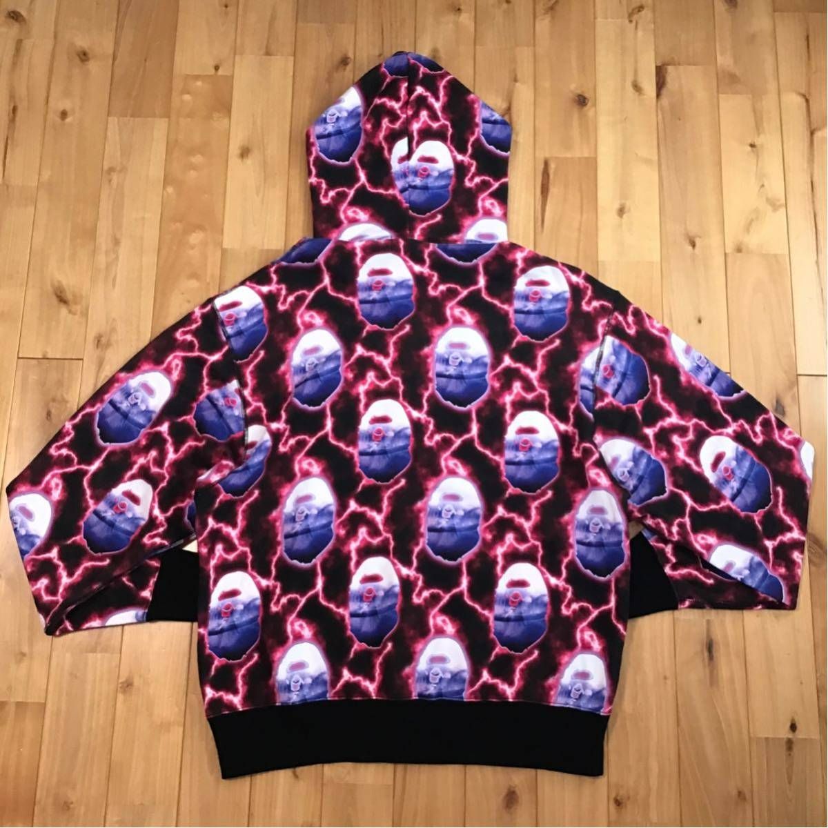 BAPE LIGHTNING フルジップ パーカー Lサイズ a bathing ape full zip