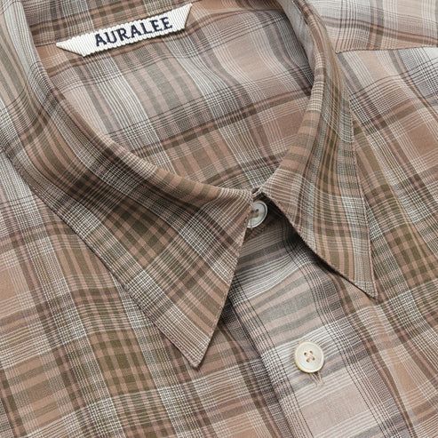 AURALEE オーラリー WOOL RECYCLED POLYESTER CLOTH SHIRTS
