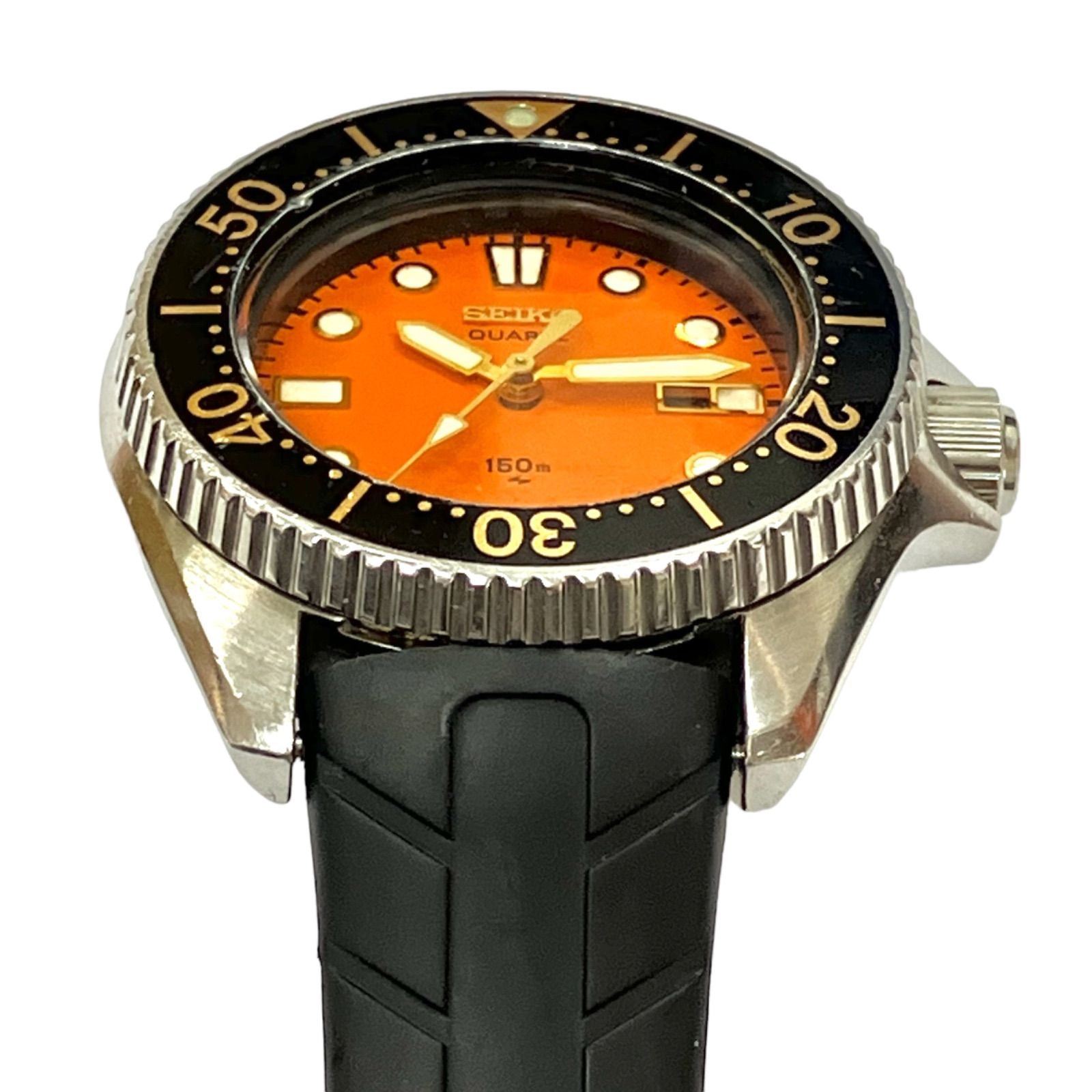 美品⭐️かわいい⭐️SEIKOダイバー】 オレンジ文字盤 ダイバー150M