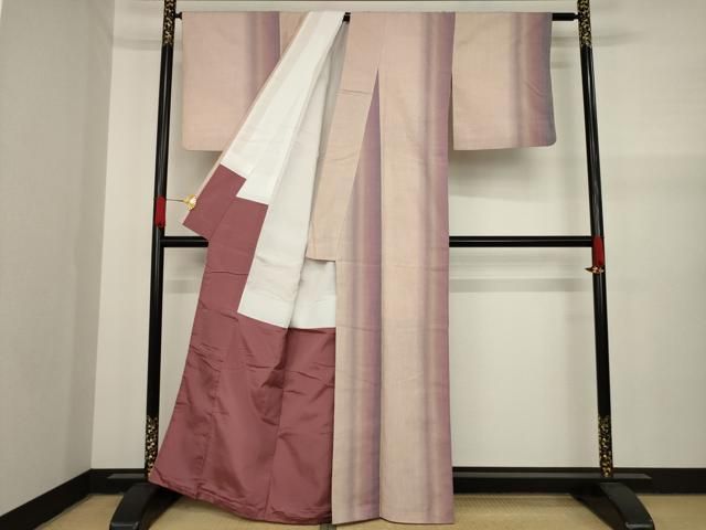 平和屋着物○紅花紬 米沢 間道 正絹 逸品 AAAY9057ck - メルカリ