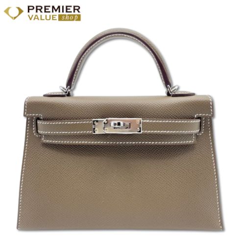希少　エルメス　ツイリー　ケリー柄　グレー　エタン　グリス　エトゥープ エルメス<br>ケリー 25cm 外縫い<br>カザック エトワール<br