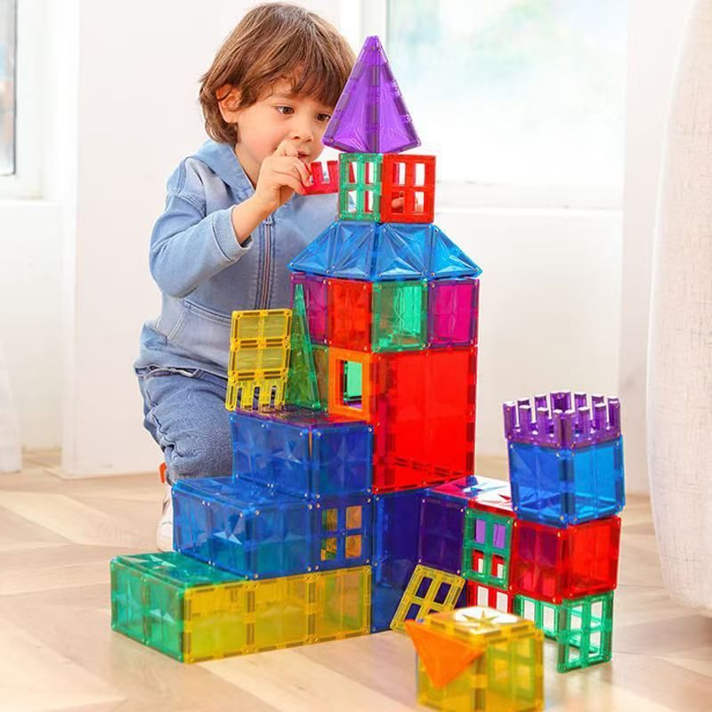 5％OFF 新発売 マグネットブロック 60ピース 知育玩具 マグネット おもちゃ 玩具 3歳 4歳 5歳 6歳 子供 クリスマス プレゼント 誕生日