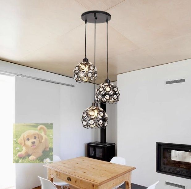 天井照明 デザインインテリア 3灯ペンダントライト シェード レトロ おしゃれ 吊り下げ照明 夜明け 2色可選 洋風照明