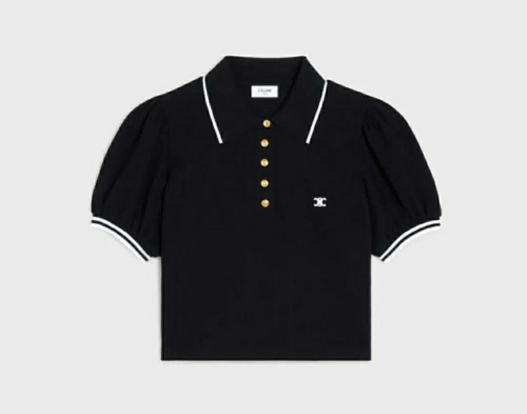正規品 在庫処分 状態良し Celine セリーヌ トリオンフ ショルダーシャーリング PK ポロTシャツ カラーTシャツ
