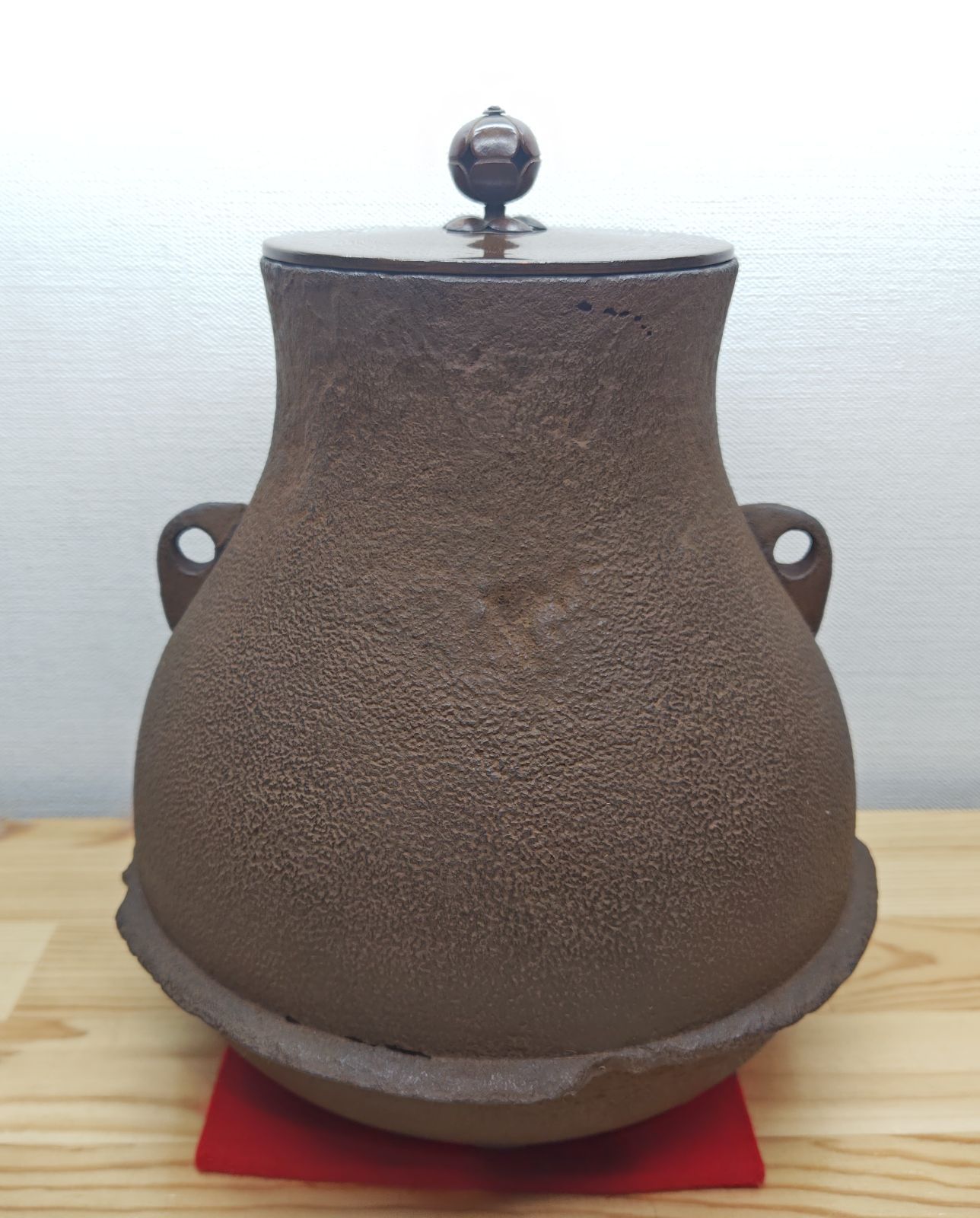 逢絢亭 茶道具 釜 風炉釜 鶴首釜 裏千家書付 佐々木宗彦 共箱入り