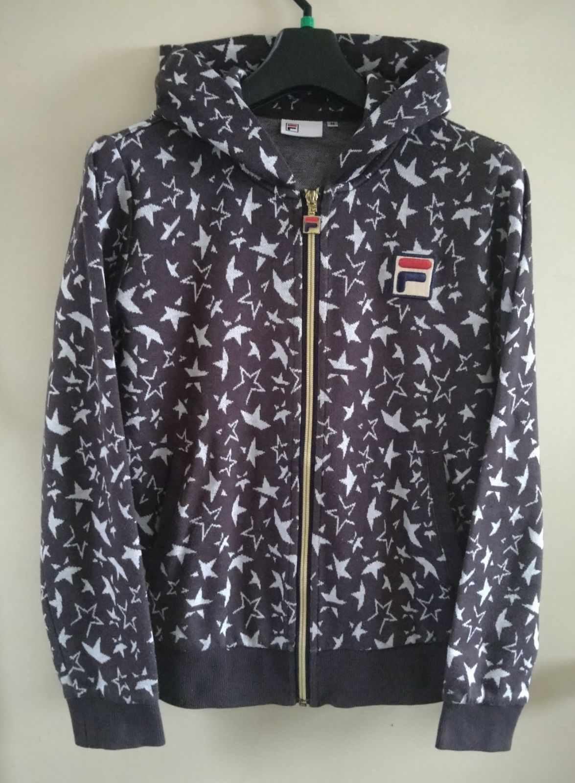 美品＊FILAフィラ＊星柄が可愛いテニスジャケットL FILA フィラ テニスウェア パーカー ジャケット Mサイズ