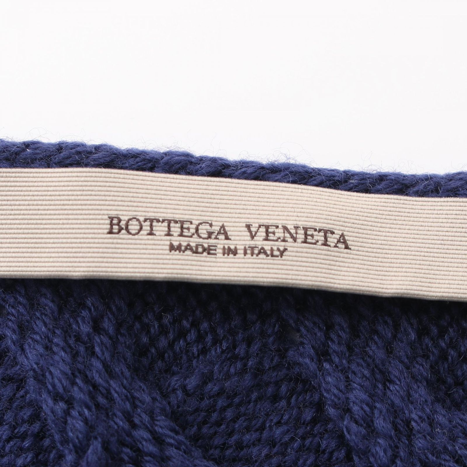 ボッテガヴェネタ BOTTEGA VENETA マフラー イントレチャート ブルー