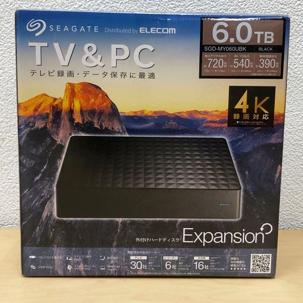 エレコムSeagate 外付けHDD ハードディスク 6TB MY060UBK