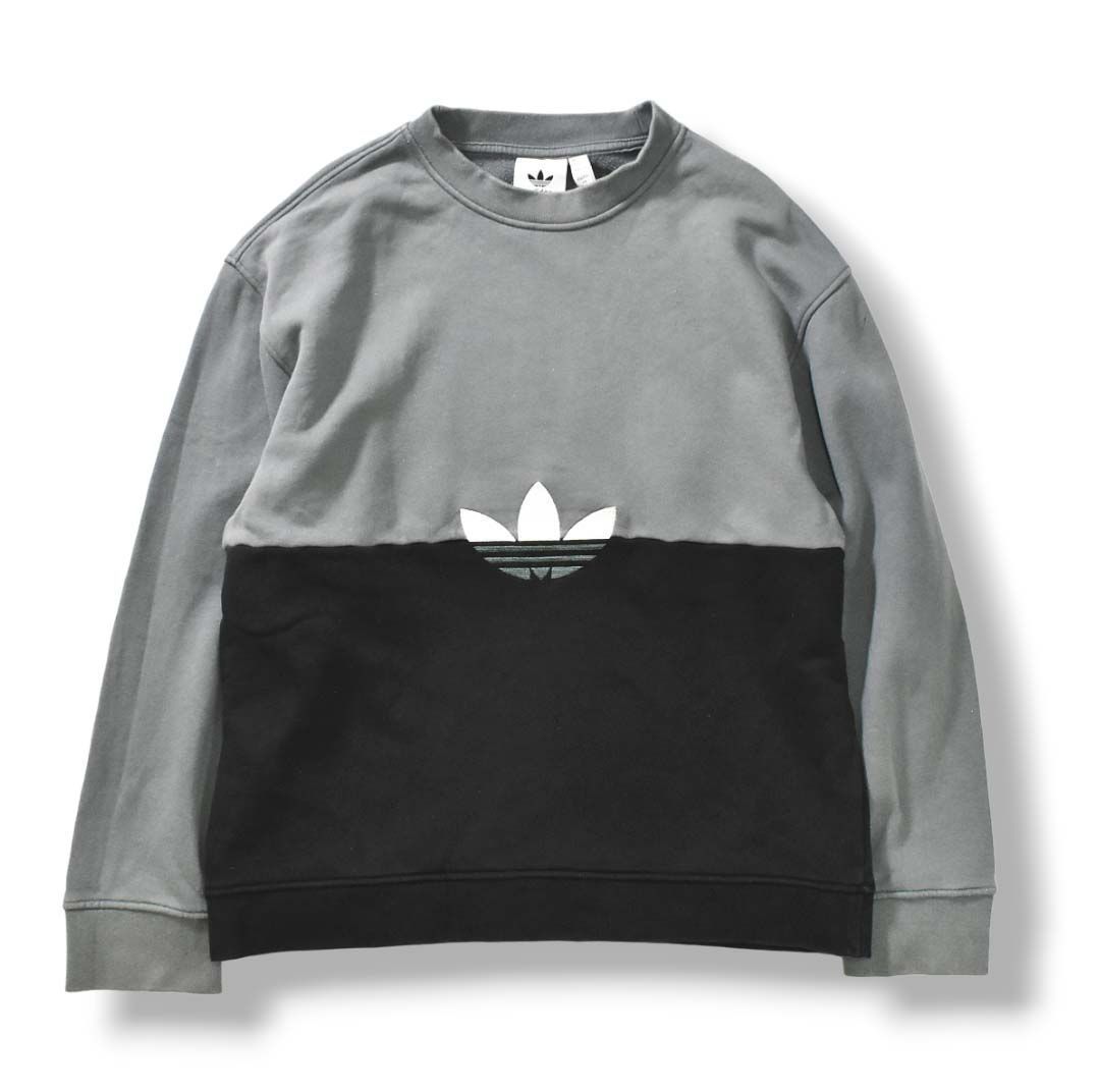 【グッドデザイン】 アディダス オリジナルス adidas originals バイカラー トレフォイルロゴ スウェット トレーナー M メンズ