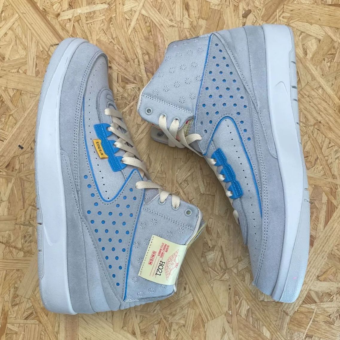 NIKE AIR JORDAN 2 RETRO SP UNION LA GREY FOG ナイキ エア ジョーダン 2 レトロ エスピー ユニオン  エルエー グレー フォグ 灰 青 27cm DN3802 001 - メルカリ