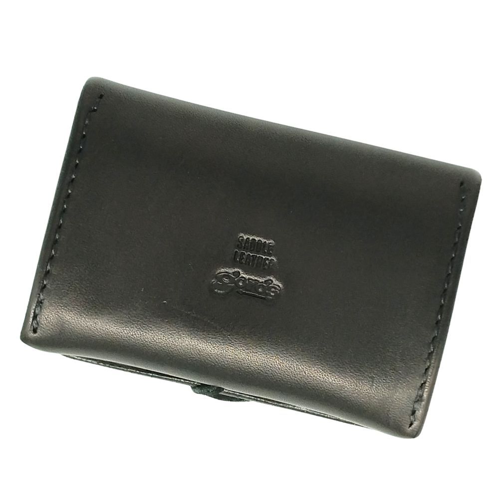 GOROS ゴローズ サドルレザー カードケース イーグル刻印コンチョ カスタム ブラック 40565