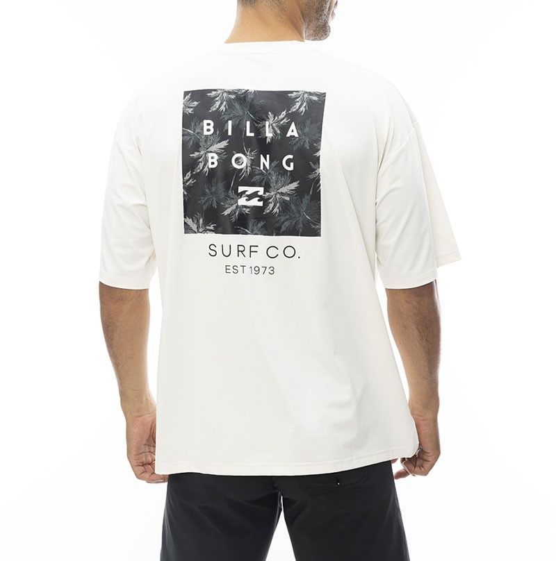 2024春夏 新品【BILLABONG/ビラボン】RASH HALF SLEEVE TEE ラッシュガード ラッシュT CRM メンズ BE011-867