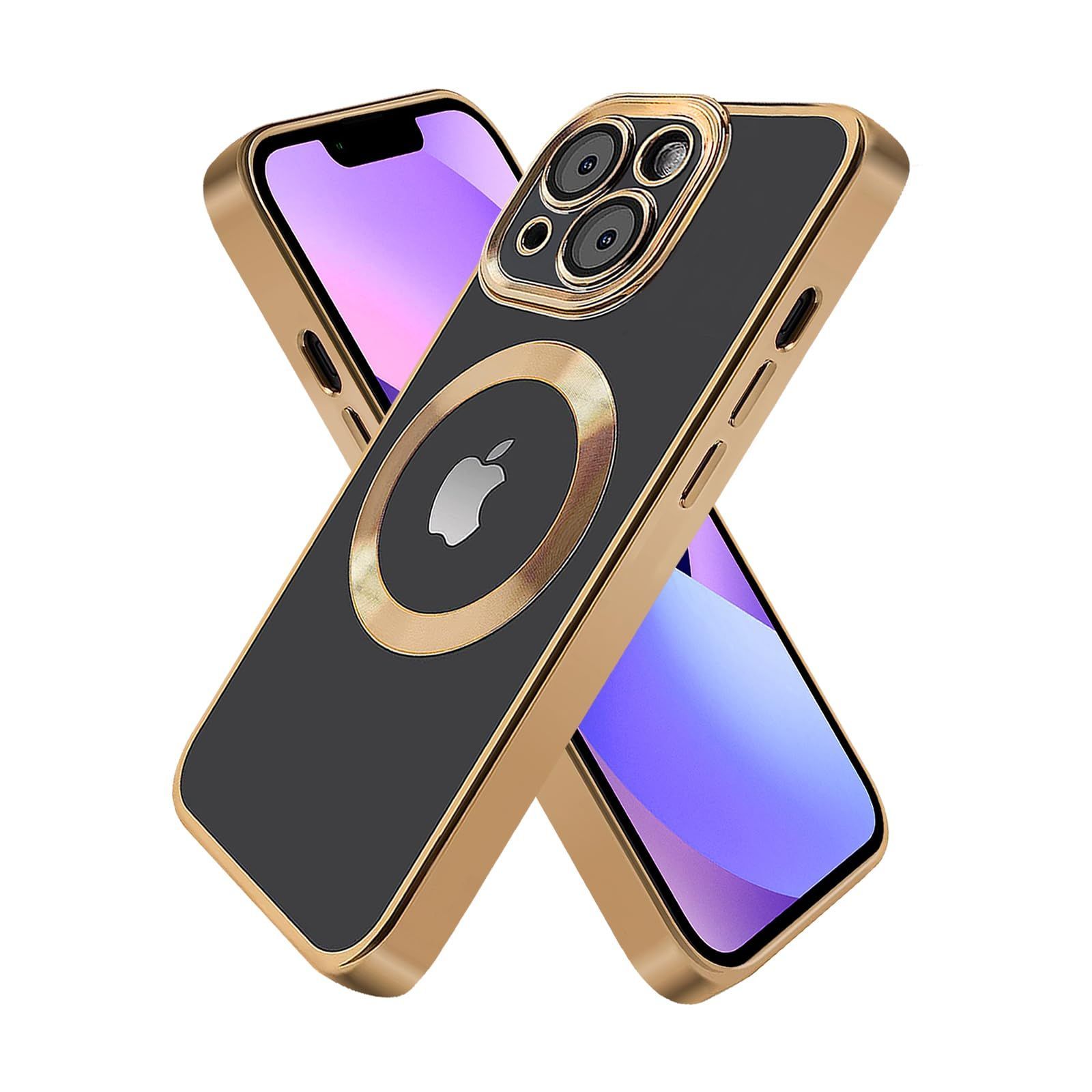 【特価セール】スマホケース iPhone 13黄変防止 iPhone 耐久性 アイフォン 軽量 13用カバー 傷つけ防止 MagSafe ワイヤレス充電対応 衝撃吸収 6.1 2023年進化 インチ ケース 13用ケース (ゴールド)