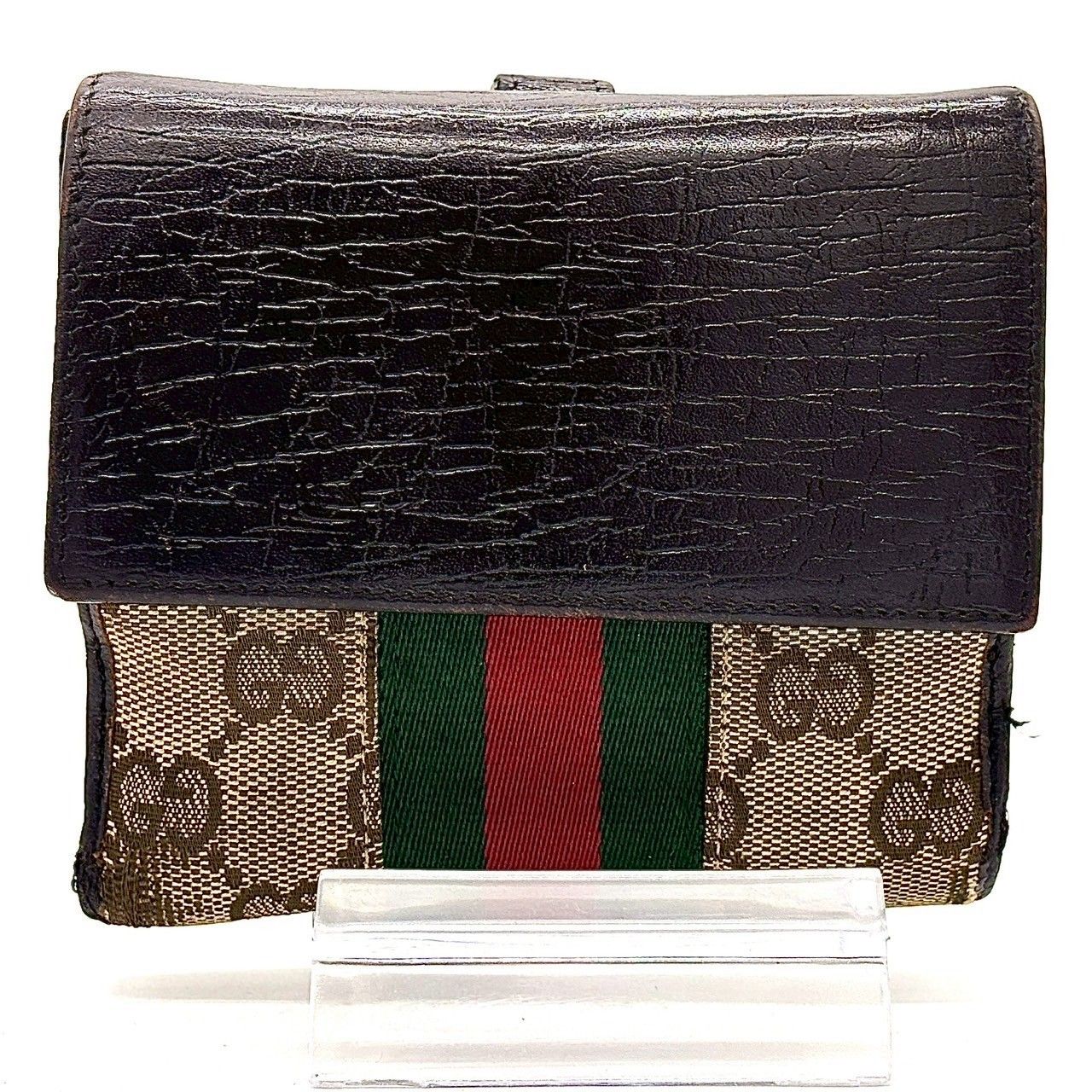 佇まいで語るセンス】 GUCCI グッチ 2つ折り財布 ジャッキー金具