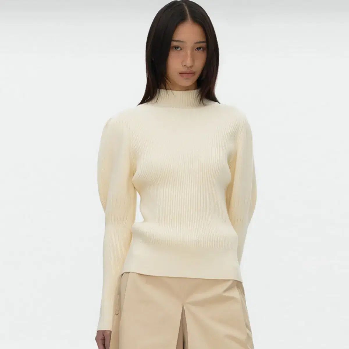 アウィ ahwe クリームボリューム ニット フリーサイズ