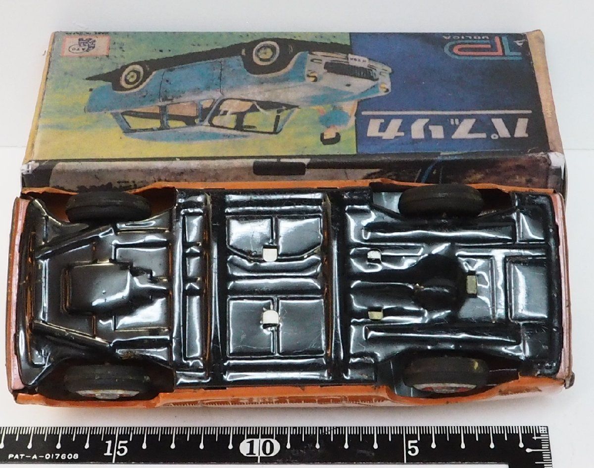 旭玩具【トヨタ パブリカ橙】ブリキtin toy carミニチュア【箱はコピー