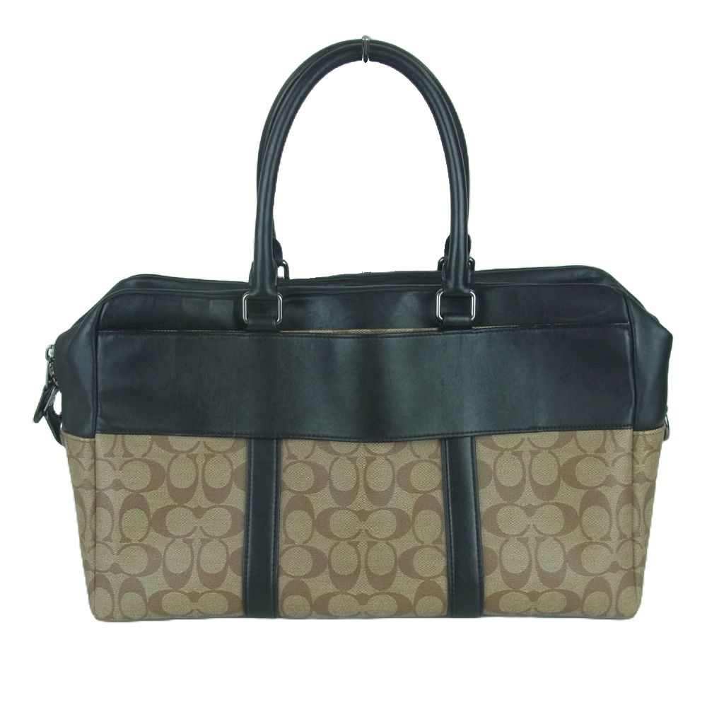 COACH コーチ F78724 レザー切替 シグネチャー ボストン バッグ 