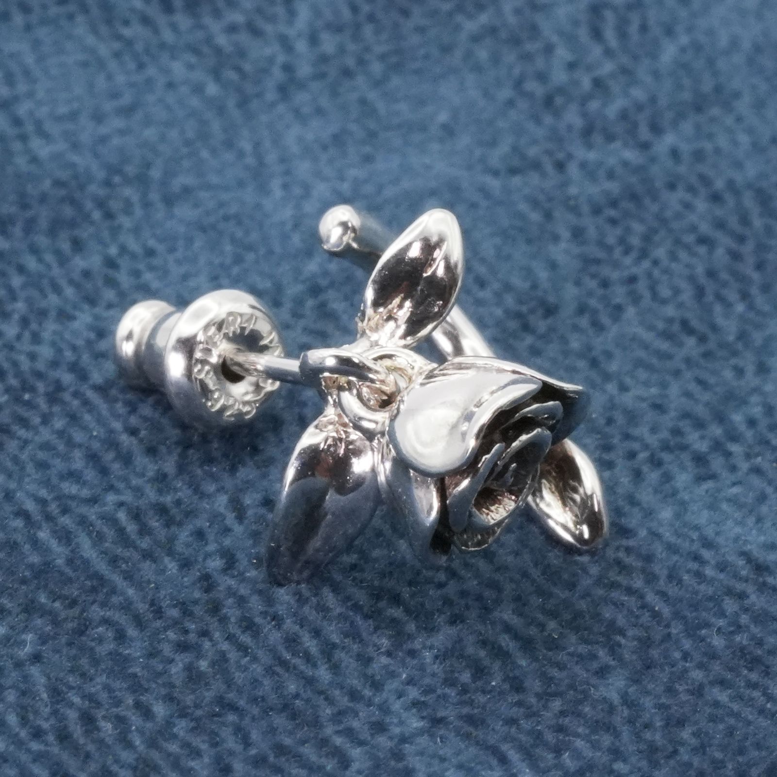 e.m.シルバーパールフープピアス*イーエム片耳用 e.m. シルバー