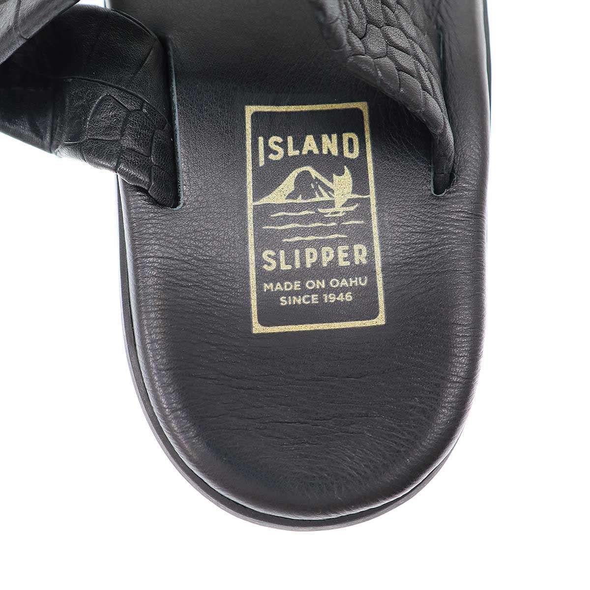 ISLAND Slipper アイランドスリッパ UNITED ARROWS別注 クロコ型押しレザーサンダル ブラック 11 - メルカリ