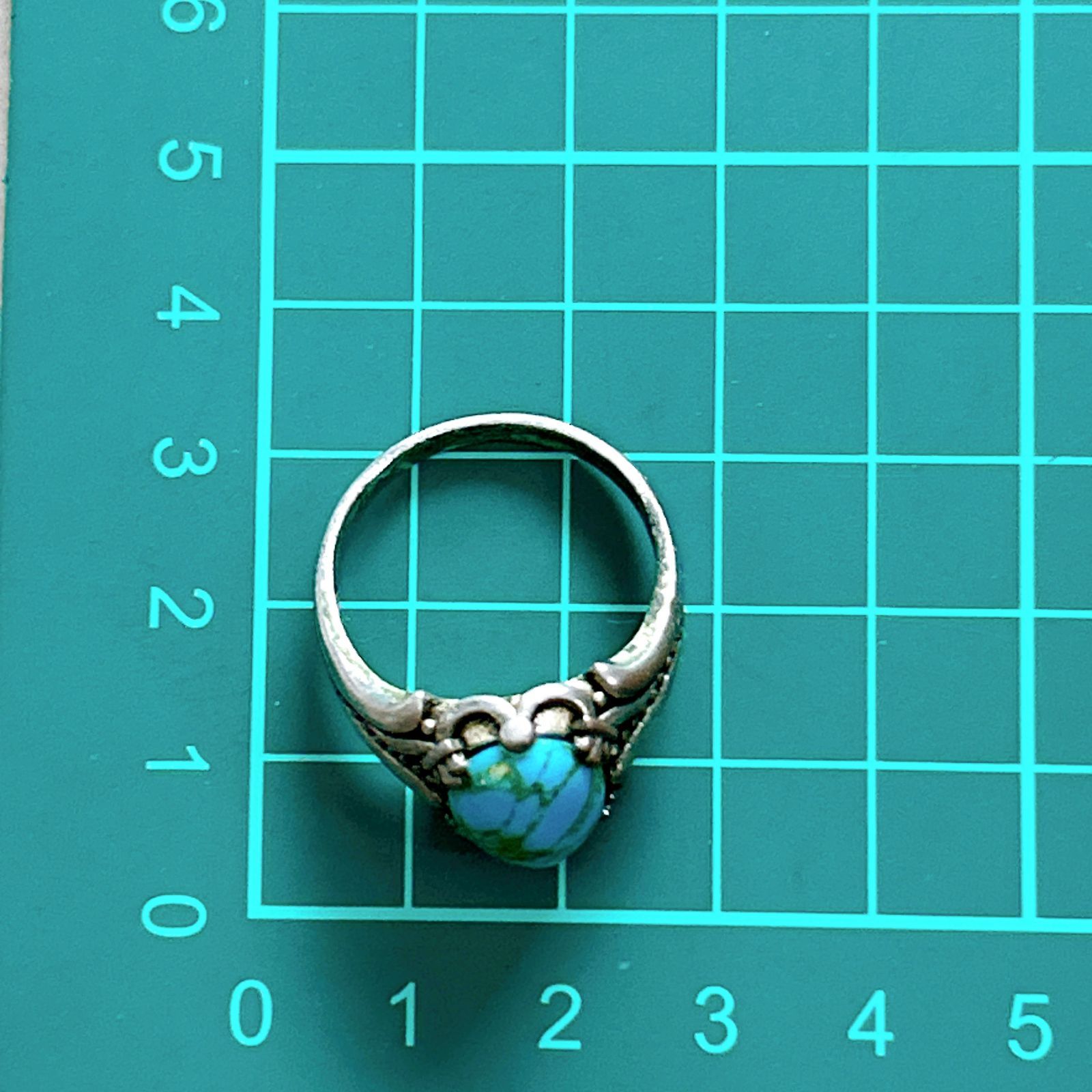 インディアンジュエリー ヴィンテージ ターコイズシルバーリング 約23