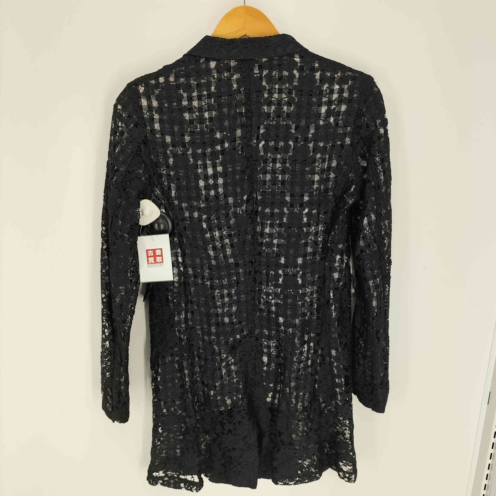 コムデギャルソンコムデギャルソン COMME des GARCONS COMME des GARCONS 12SS 裏地チェック 花柄レース 3B チェスターコート AD2011 レディース JPN XS