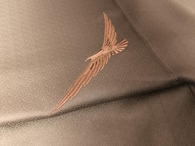 平和屋着物●染色作家　斉藤三才　訪問着　刺繍　三才鳥　暈し染め　金糸　正絹　逸品　AAAU0292np 平和屋着物○染色作家 斉藤三才 訪問着 刺繍 三才鳥 暈し染め 金糸