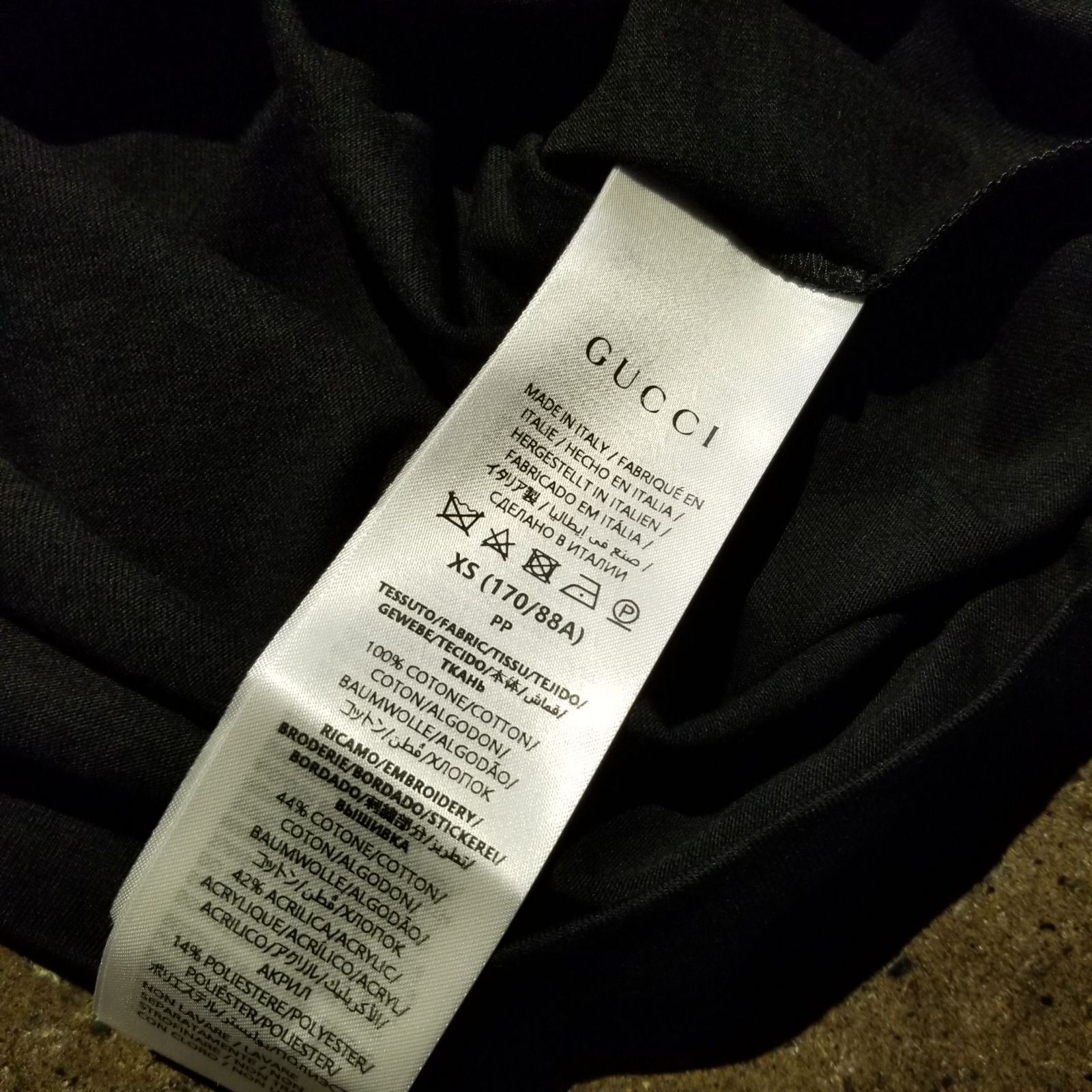 新品タグ付き GUCCI エンブロイダリー コットンジャージー Tシャツ