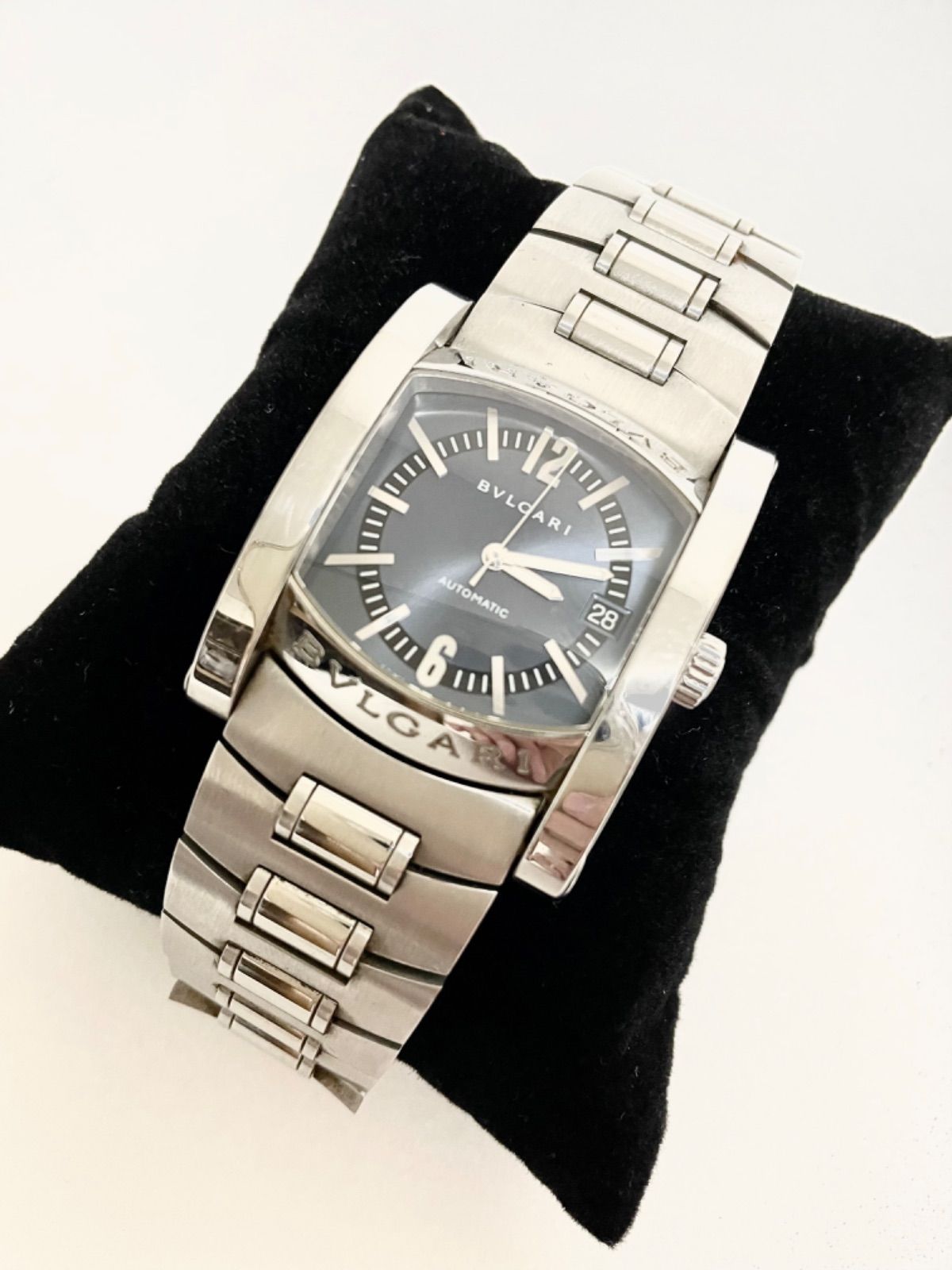 最終価格　美品　ブルガリアショーマ AA44S オートマ ネイビー文字盤 メンズ BVLGARI ブルガリ アショーマ オートマチック AA44S ネイビー