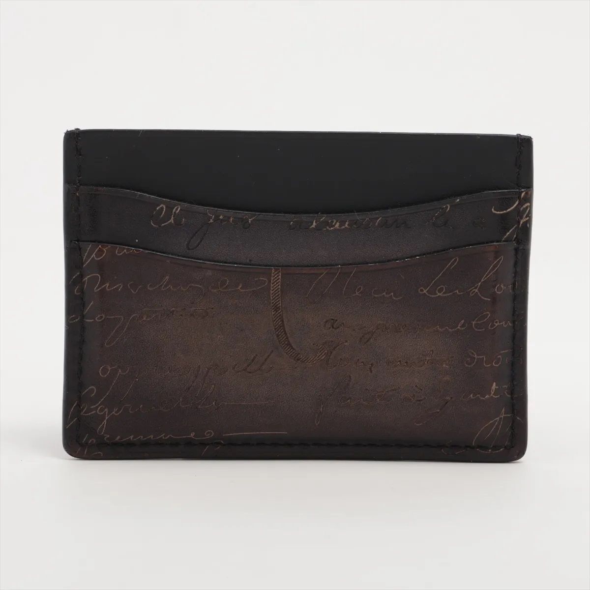 ベルルッティ バンブー ネオ スクリット レザー カードケース 名刺入れ 本革 ブラック 黒 ブランド メンズ MMM CL50-6