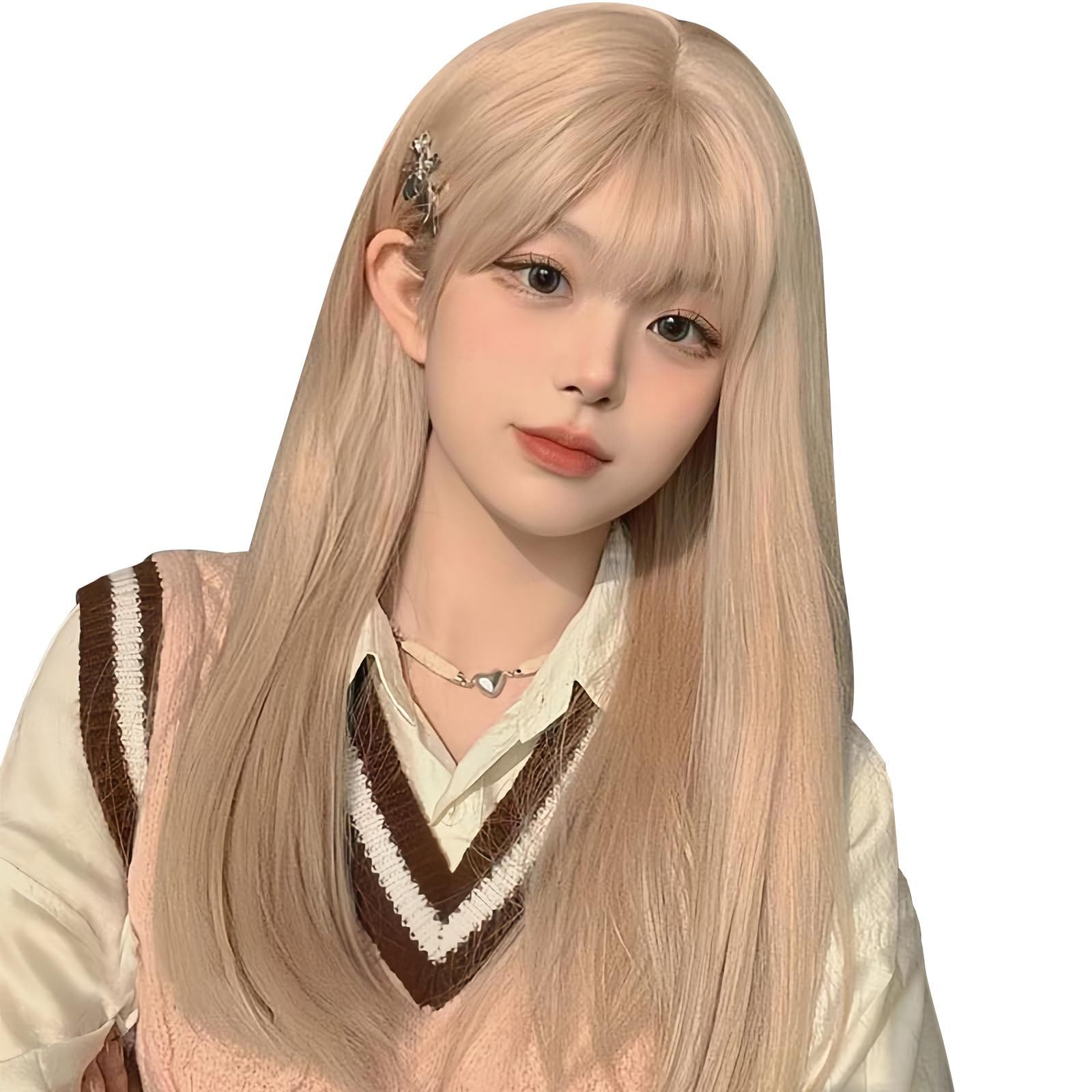 『在庫処分』 ぱっつん前髪 ロングヘア ロリータ セミロング ウイッグ wig ロングウィッグ ハロウィン カツラ コスプレ レディーズ 自然 黒髪 小顔 女装 フルウィッグ 自然 かつら 耐熱 スト