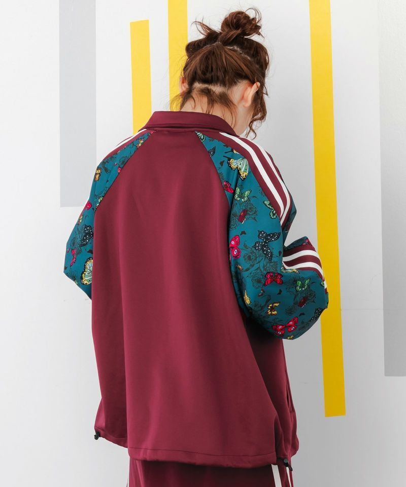 スカラー143620：蝶柄切替ジャージ トラックジャケット - メルカリ