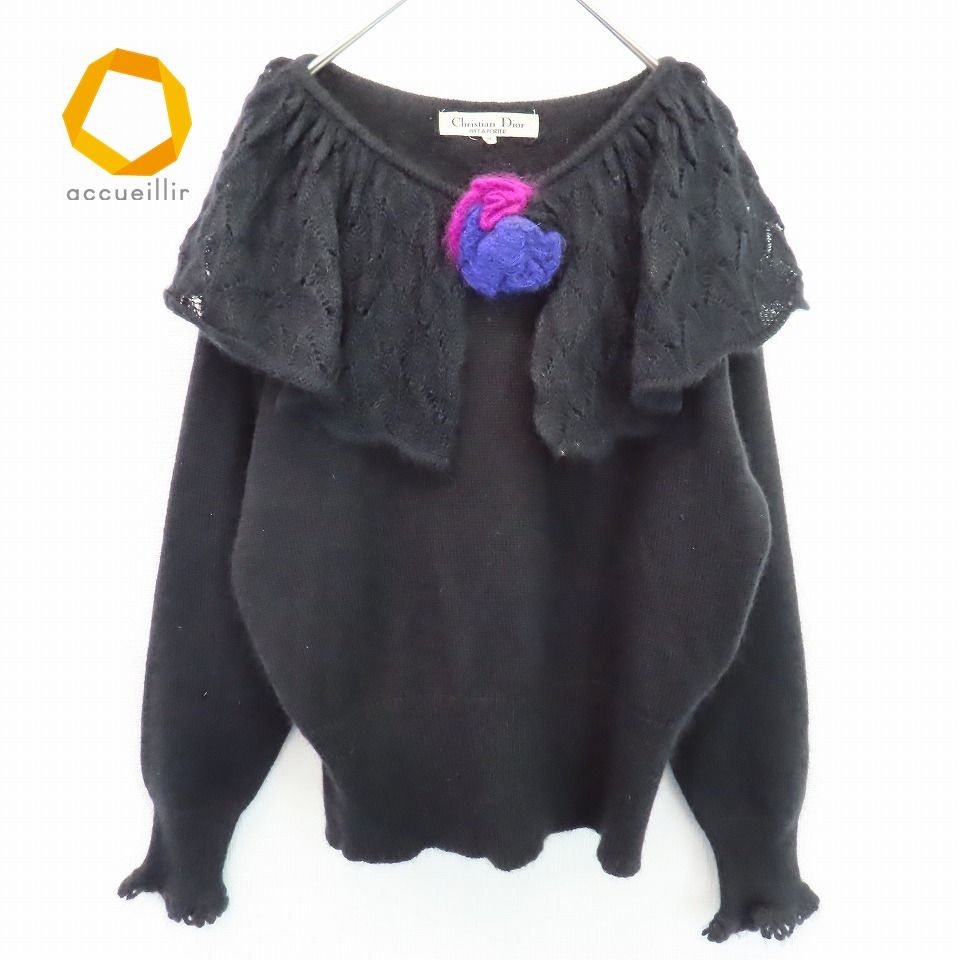 クリスチャンディオール ChristianDior ヴィンテージ デザインニット セーター 鍵編み x 842200