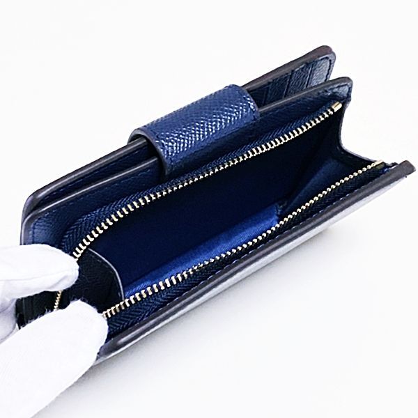 COACH コーチ 二つ折り財布 ラグジュアリー クロスグレーン レザー ... コーチ COACH 二つ折り財布 クロスグレーン レザー 6390 ミッドナイト