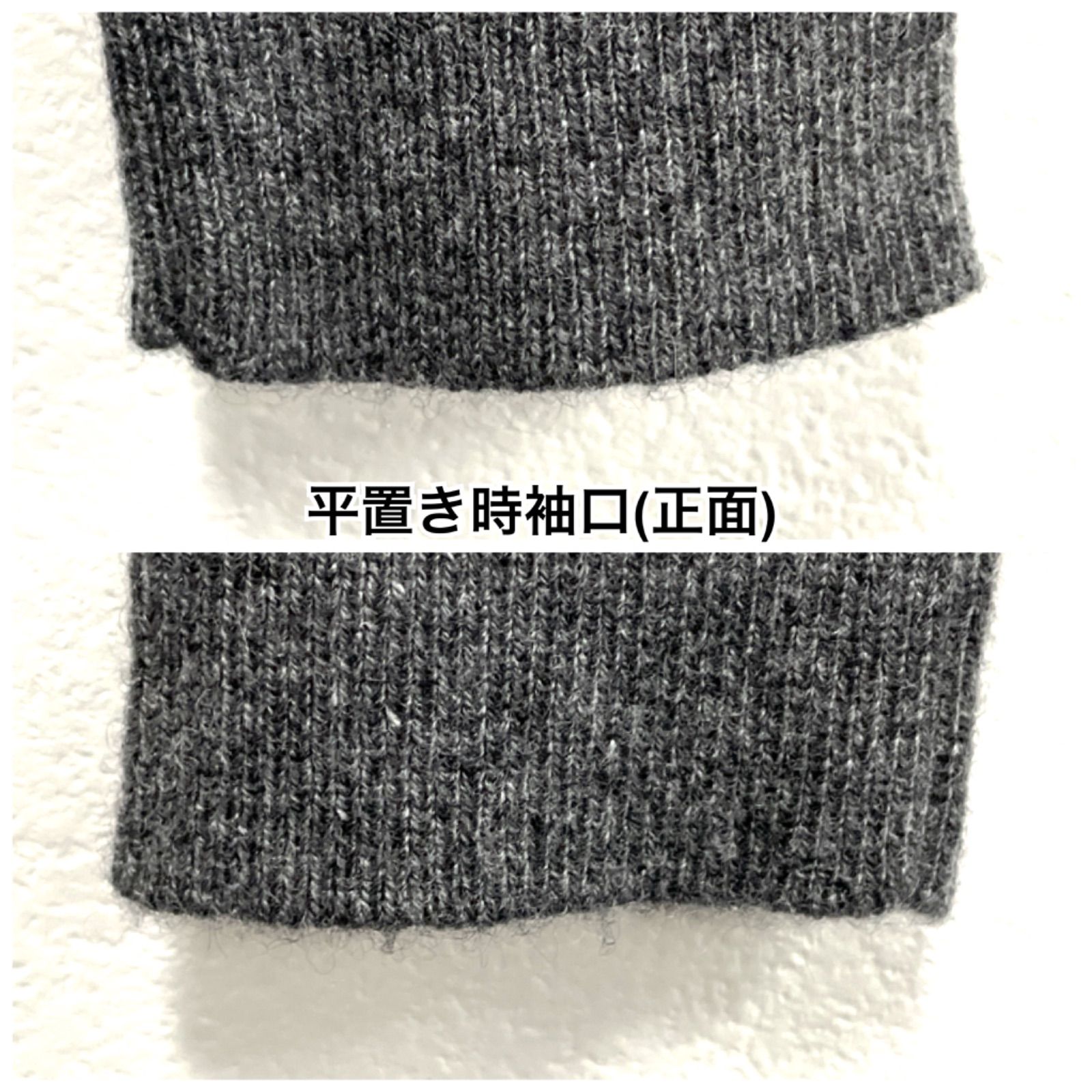 HERMES エルメス カシミヤ 100% ニット タートルネック グレー サイズ