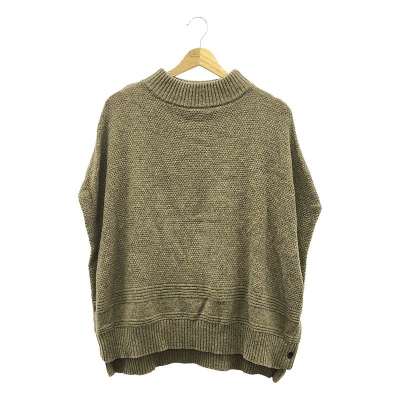 【美品】  SIWALY / シワリー | Bottle-neck Poncho ボトルネック ニットポンチョ アームウォーマー付き | F | ブラック | レディース SIWALY / シワリー | Bottle-neck Poncho / ボトルネック ニット