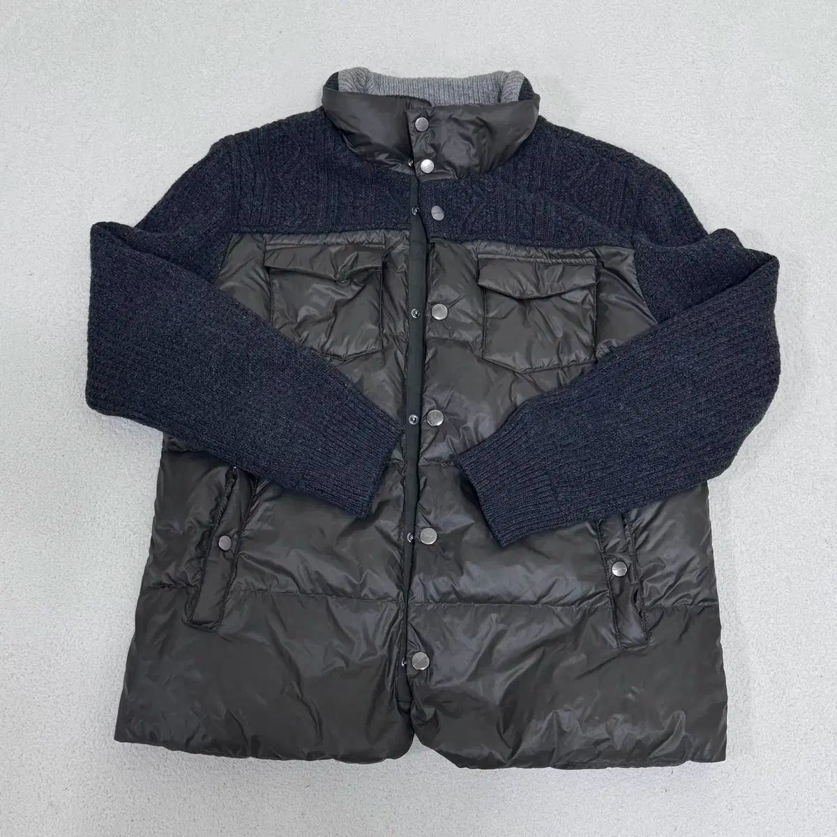 105 マンシングウェア メンズ ゴルフ グースダウン 防風 ニット ダウン ジャケット 1026