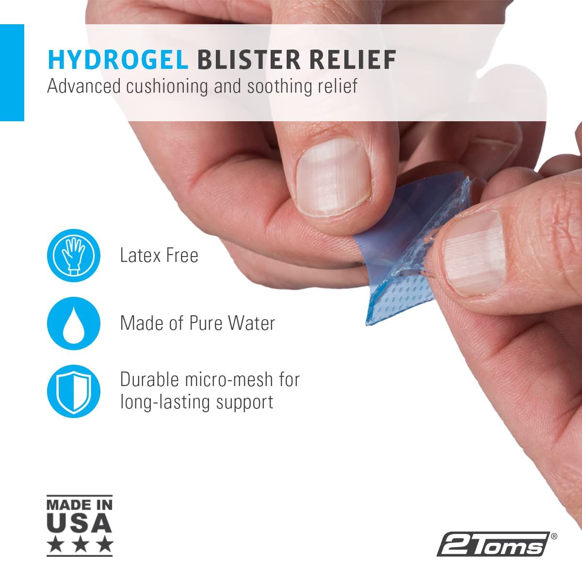 ツートムズ ハイドロジェル ボトル スクエア角型2.5x2.5cm 200枚入 圧迫や摩擦予防 No.SOS1200 スキンオンスキン ホワイト Free ホワイト Free Size