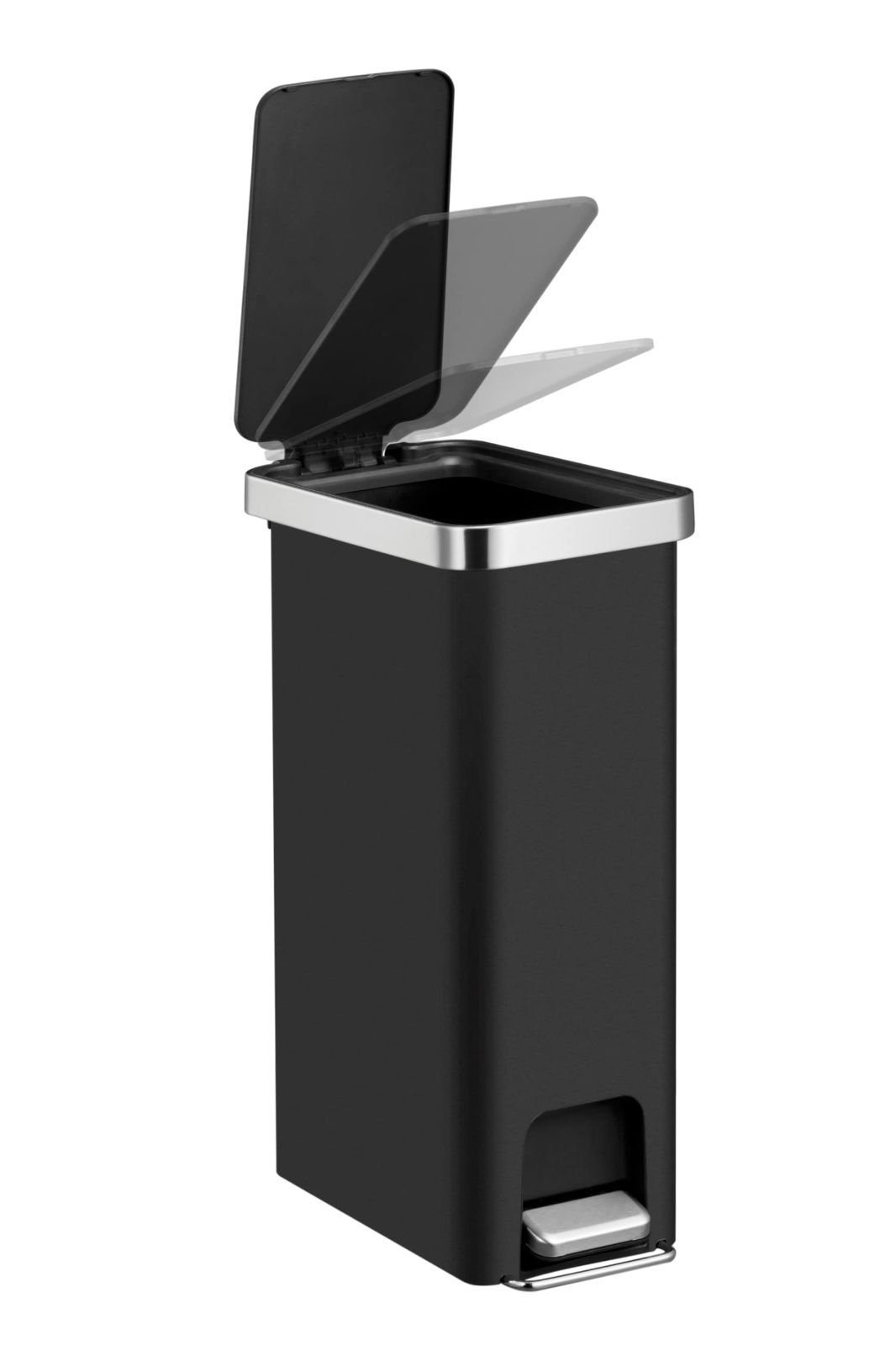 新着商品 ふた付き 40L インナーボックス無し ホワイト ステップビン スリム ハナ EK6268-40L-WH ペダル式 ゴミ箱 EKO