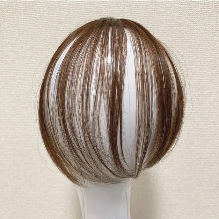 気軽にヘアプラス＋】ベージュブラウン 人毛100% 医療用 ヘアピース