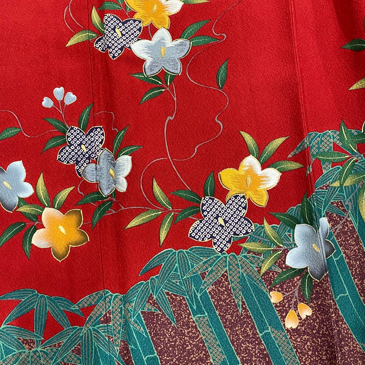 訪問着 身丈156cm 裄丈64cm 正絹 名品 【中古】（訪問着 身丈156.5cm  