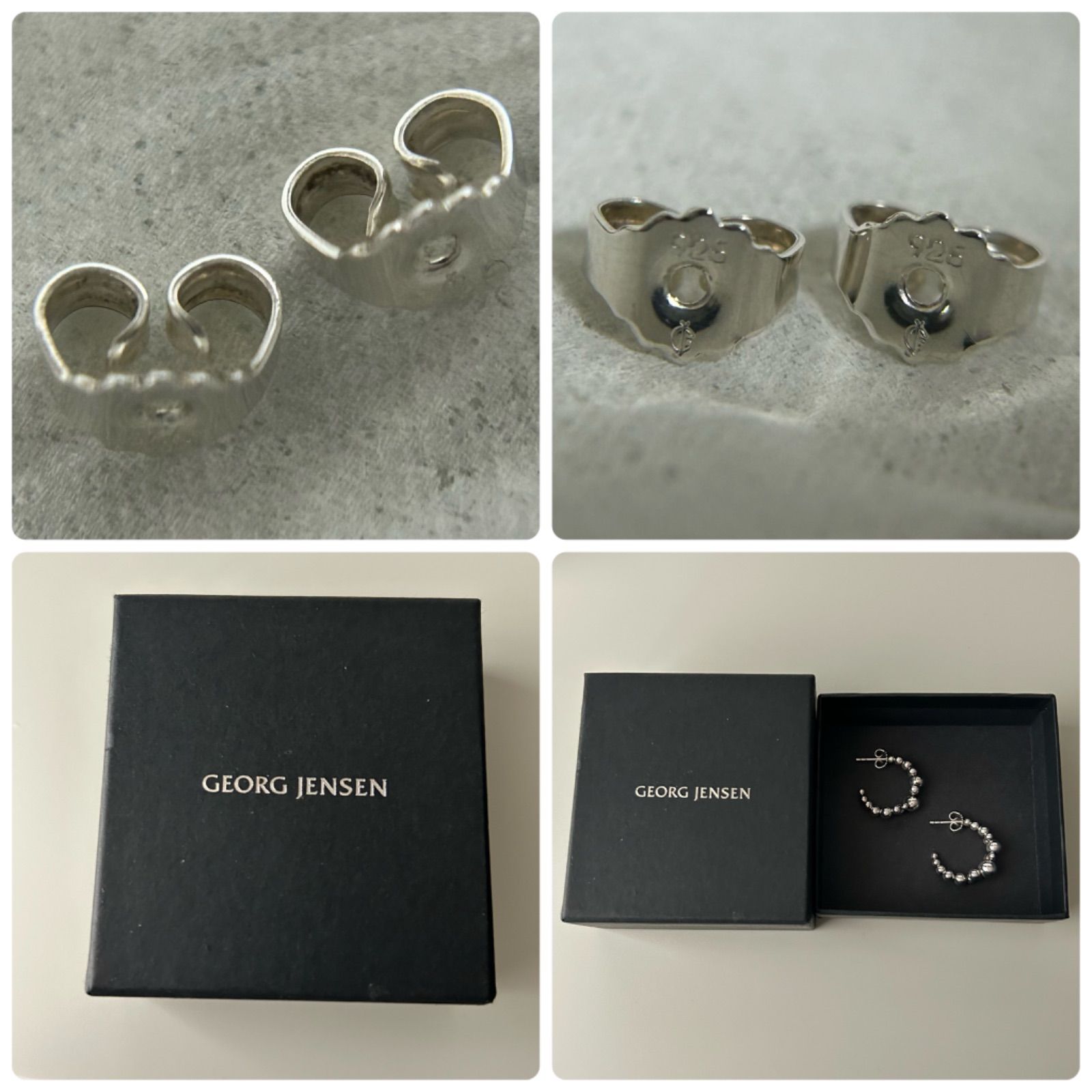 ジョージジェンセン ムーンライトグレープ フープ ピアス AG925 Georg 