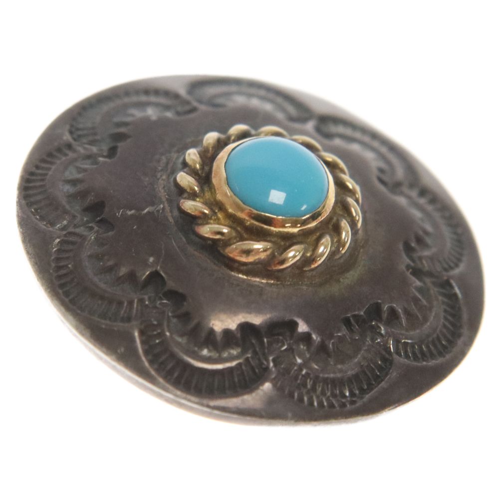 ゴローズ コンチョ金縄目ターコイズトップ 銀縄ターコイズ付きフラワー