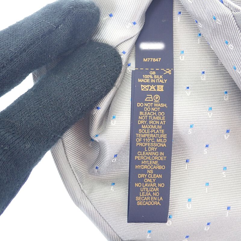 ルイヴィトン LOUIS VUITTON クラヴァット LVスペリング M77847