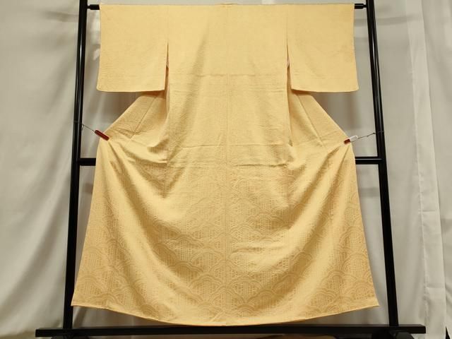 平和屋着物□上質な小紋 総絞り 青海波 黒地 正絹 逸品 DAAT7947ob