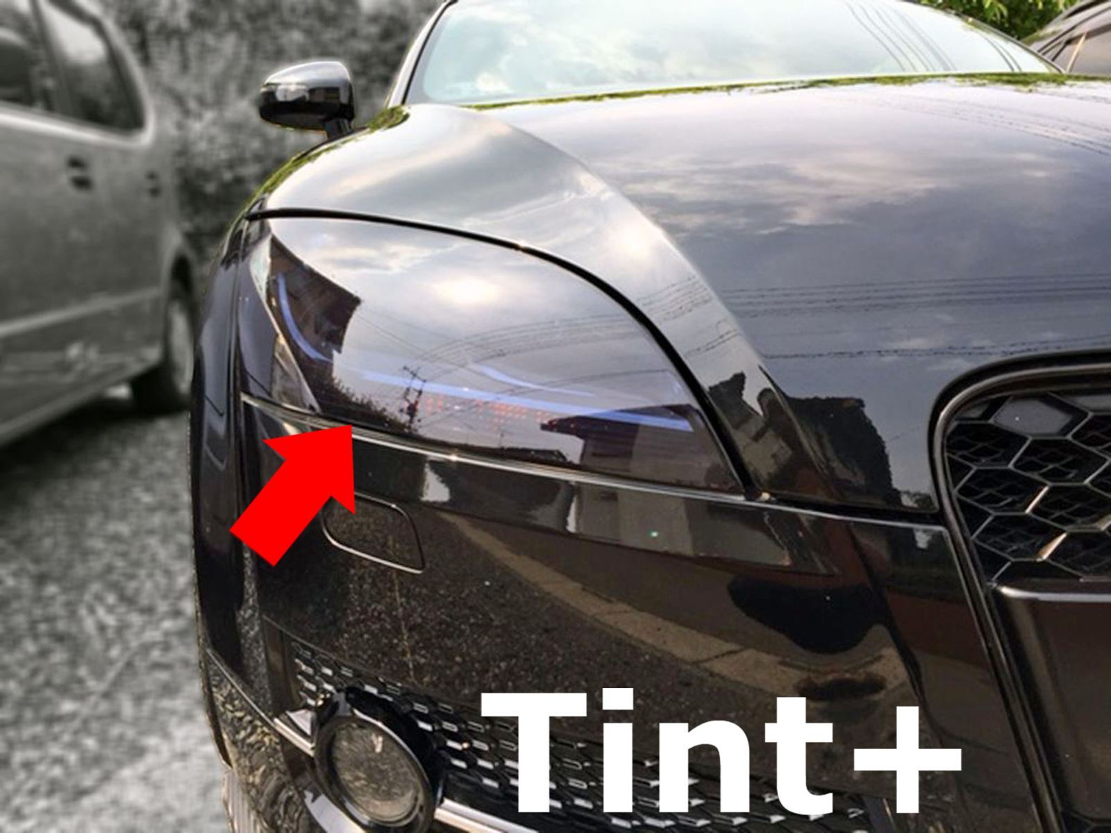Tint+再利用できる ヘッドライト スモークフィルム アウディ TT/TTS/TT 