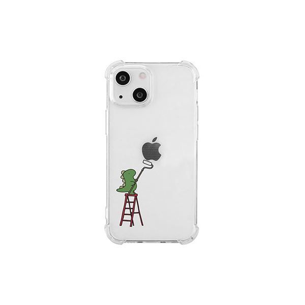 AKAN ソフトタフケース for iPhone 14 ペインティング グリーン 背面カバー型 AK23495i14